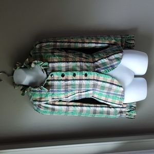 60's Trevi Shadyside Plaid Blouse Jacket Top